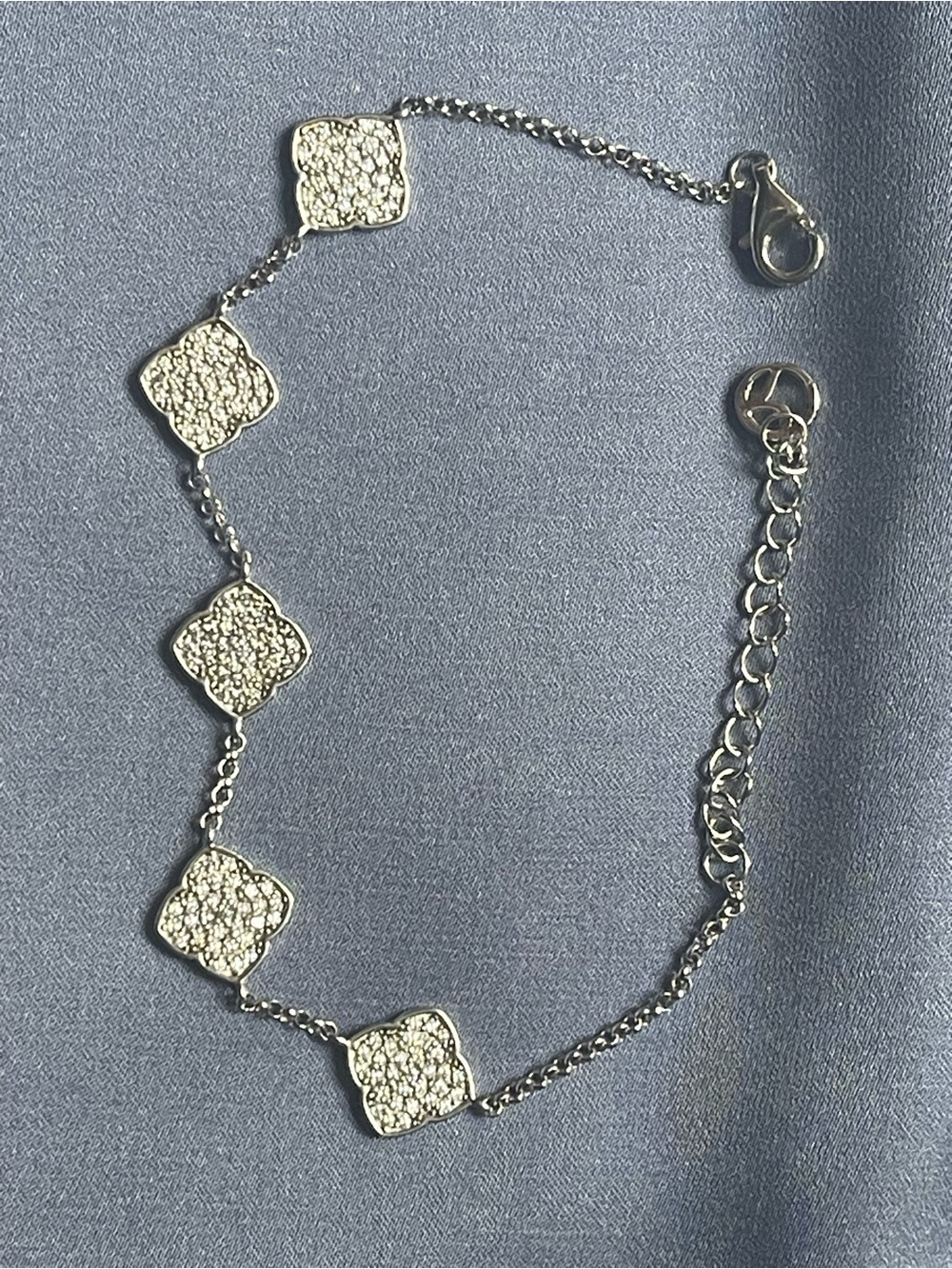 Silver Dot-Pattern Station Bracelet - Women Jewelry